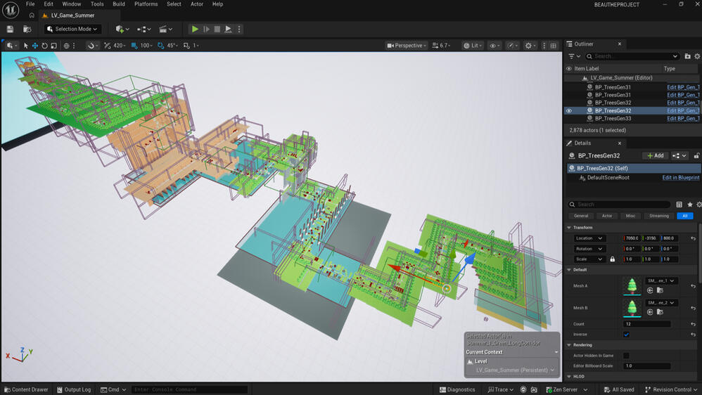 Ambiente de desenvolvimento do jogo (Unreal Engine) Ambiente de desenvolvimento do jogo (Unreal Engine)