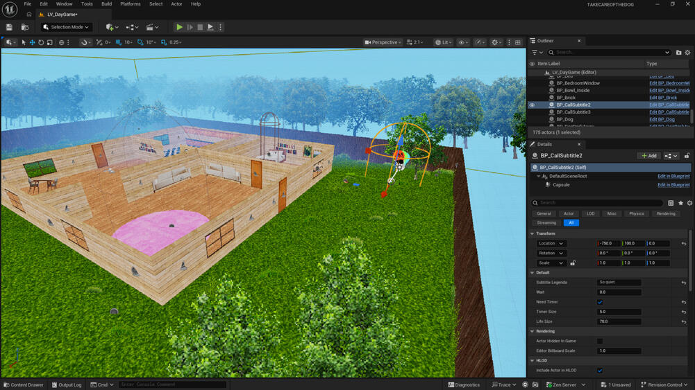Ambiente de desenvolvimento do jogo (Unreal Engine) Ambiente de desenvolvimento do jogo (Unreal Engine)
